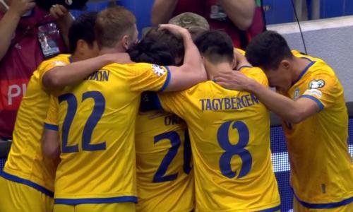Казахстан дальним ударом открыл счет в матче с Северной Ирландией. Видео