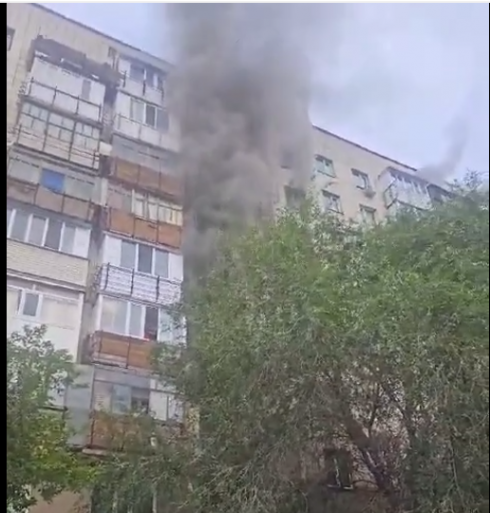 В Темиртау горела квартира в девятиэтажном доме