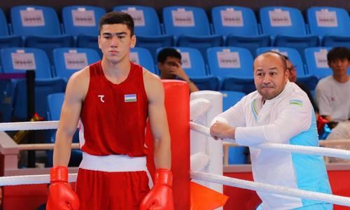 Чемпион мира по боксу из Узбекистана нокаутом в первом раунде выиграл бой на Азиаде