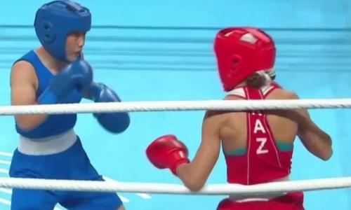 Видео первого боя трехкратной призерки чемпионата мира по боксу из Казахстана на Азиаде-2023