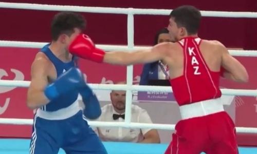 Видео боя казахстанского боксера с вице-чемпионом мира за медаль Азиады-2023