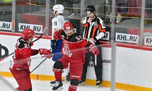 Хоккеист «Витязя» назвал самый неправильный момент матча с «Барысом»