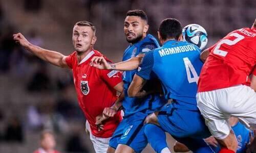 Азербайджан дал бой Австрии в матче отбора Евро-2024