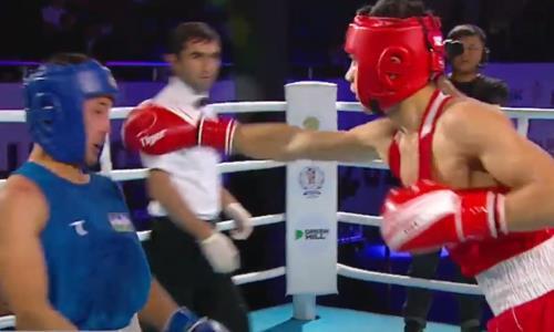Разгромом закончился бой Казахстан — Узбекистан в финале молодежного ЧА-2023 по боксу