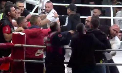Бой за титул WBC в весе Головкина и Алимханулы вылился в громкий скандал и избиение боксера фанатами. Видео