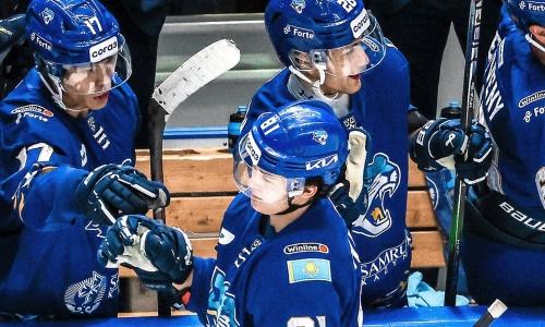 Казахстанский хоккеист «Барыса» отметил юбилей в КХЛ