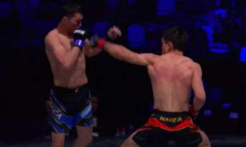 Казахстанский боец за 15 секунд нокаутировал соперника. Видео