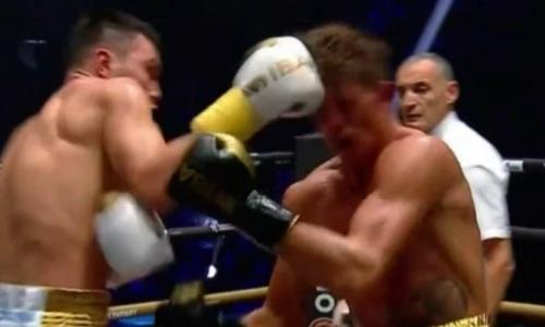 Видео боя казахстанского боксера с сыном многократного чемпиона мира
