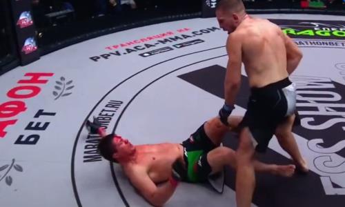 Брутальный нокаут случился на турнире по MMA с соглавным боем казахстанца. Видео