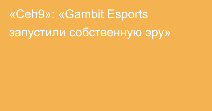 «Ceh9»: «Gambit Esports запустили собственную эру»