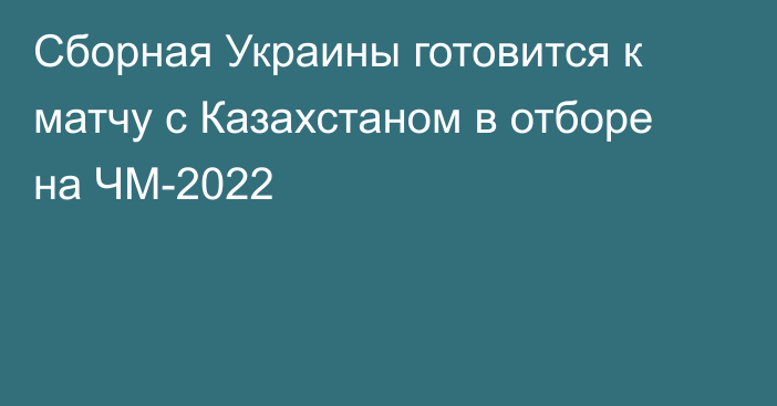 Сборная Украины готовится к матчу с Казахстаном в отборе на ЧМ-2022