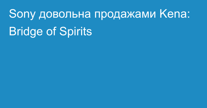 Sony довольна продажами Kena: Bridge of Spirits