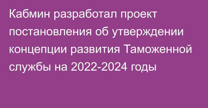 Кабмин разработал проект постановления об утверждении концепции развития Таможенной службы на 2022-2024 годы