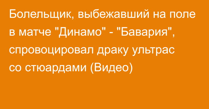 Болельщик, выбежавший на поле в матче 