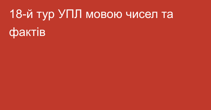 18-й тур УПЛ мовою чисел та фактів