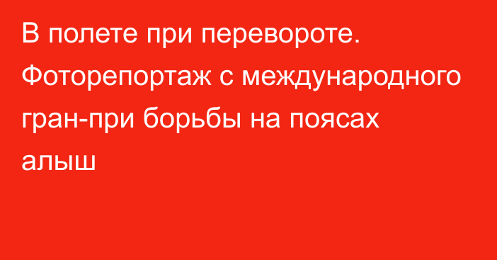 В полете при перевороте. Фоторепортаж с международного гран-при борьбы на поясах алыш