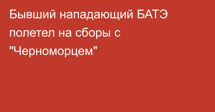 Бывший нападающий БАТЭ полетел на сборы с 