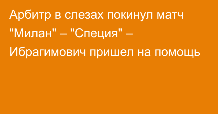 Арбитр в слезах покинул матч 