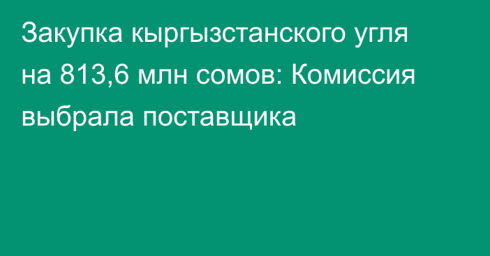 Закупка кыргызстанского угля на 813,6 млн сомов: Комиссия выбрала поставщика