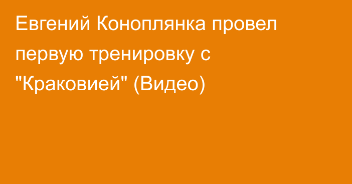 Евгений Коноплянка провел первую тренировку с 