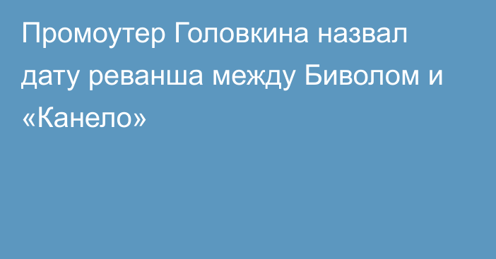 Промоутер Головкина назвал дату реванша между Биволом и «Канело»