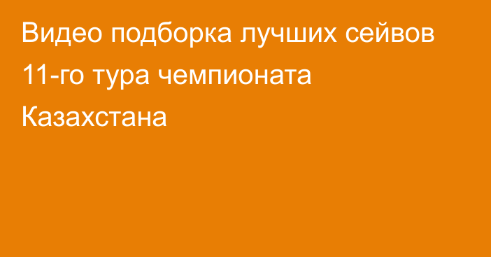 Видео подборка лучших сейвов 11-го тура чемпионата Казахстана