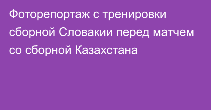 Фоторепортаж с тренировки сборной Словакии перед матчем со сборной Казахстана