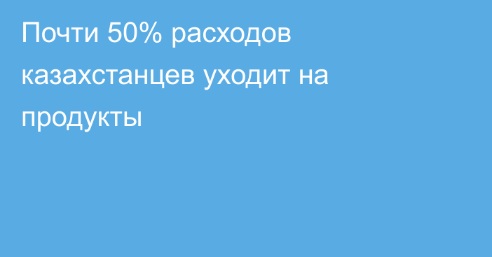 Почти 50% расходов казахстанцев уходит на продукты