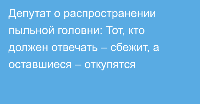 Депутат о распространении пыльной головни: Тот, кто должен отвечать – сбежит, а оставшиеся – откупятся