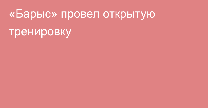 «Барыс» провел открытую тренировку