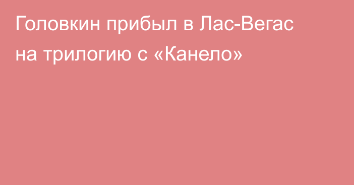 Головкин прибыл в Лас-Вегас на трилогию с «Канело»