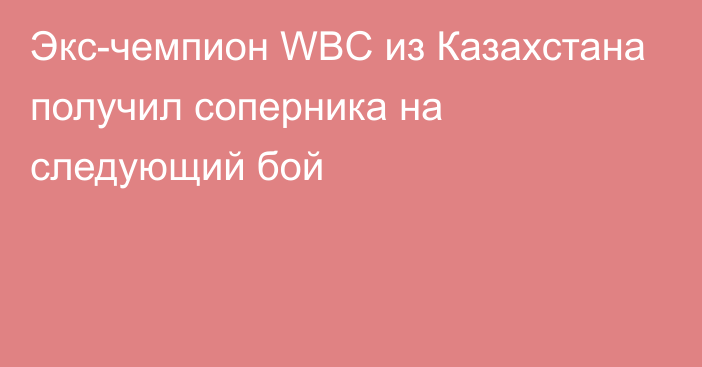 Экс-чемпион WBC из Казахстана получил соперника на следующий бой