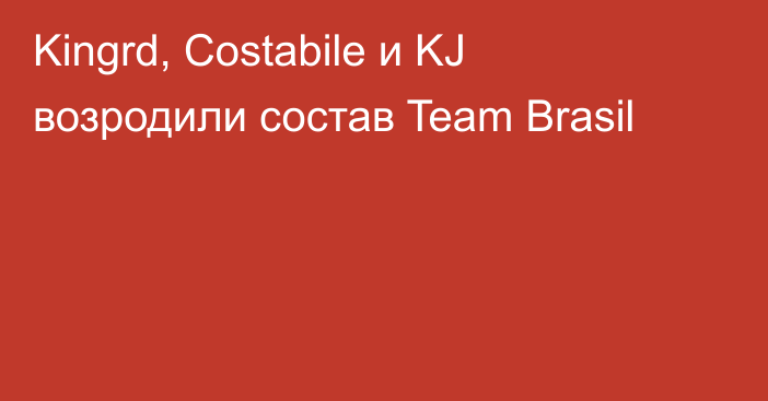 Kingrd, Costabile и KJ возродили состав Team Brasil