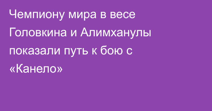 Чемпиону мира в весе Головкина и Алимханулы показали путь к бою с «Канело»