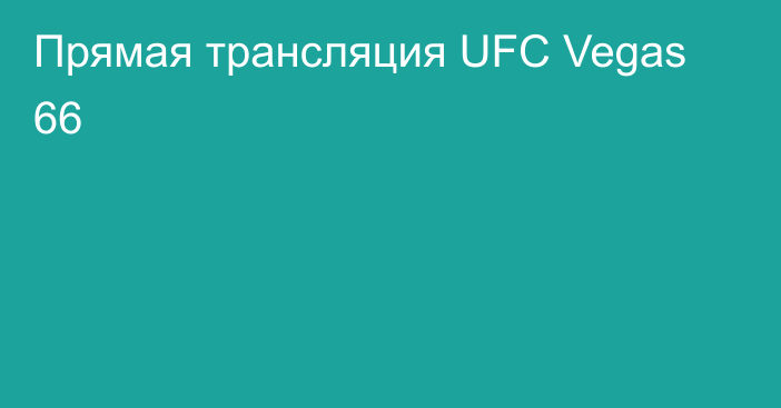 Прямая трансляция UFC Vegas 66