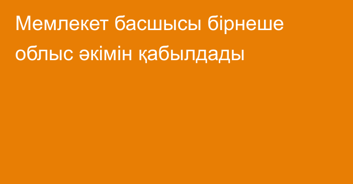 Мемлекет басшысы бірнеше облыс әкімін қабылдады