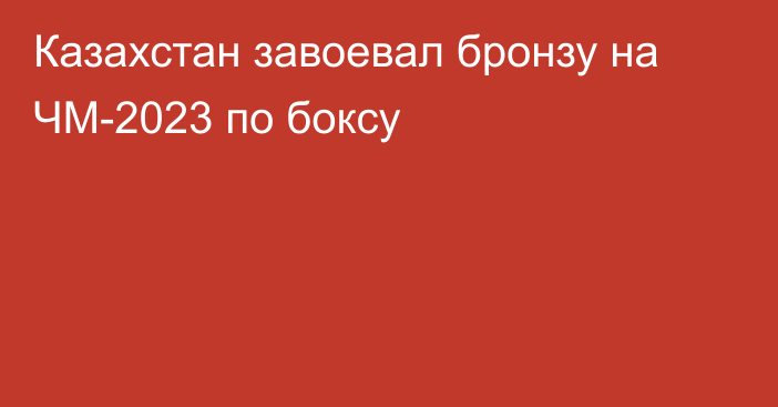 Казахстан завоевал бронзу на ЧМ-2023 по боксу