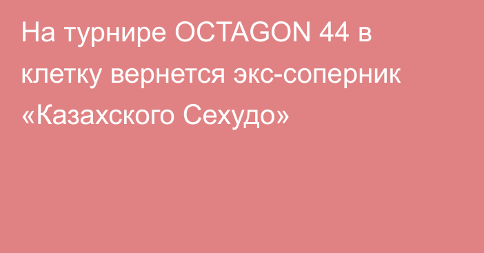 На турнире OCTAGON 44 в клетку вернется экс-соперник «Казахского Сехудо»