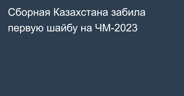 Сборная Казахстана забила первую шайбу на ЧМ-2023