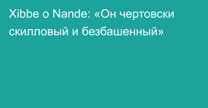 Xibbe о Nande: «Он чертовски скилловый и безбашенный»