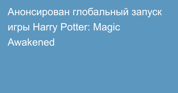 Анонсирован глобальный запуск игры Harry Potter: Magic Awakened