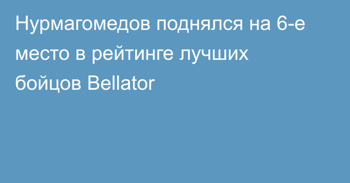 Нурмагомедов поднялся на 6-е место в рейтинге лучших бойцов Bellator