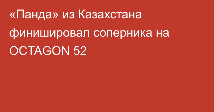 «Панда» из Казахстана финишировал соперника на OCTAGON 52