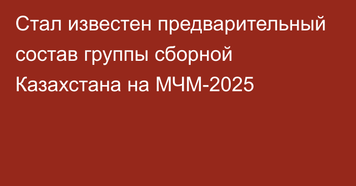 Стал известен предварительный состав группы сборной Казахстана на МЧМ-2025