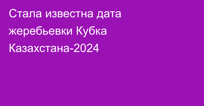 Стала известна дата жеребьевки Кубка Казахстана-2024