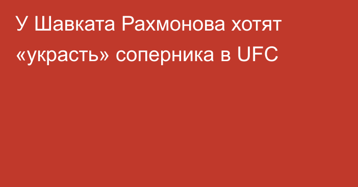 У Шавката Рахмонова хотят «украсть» соперника в UFC