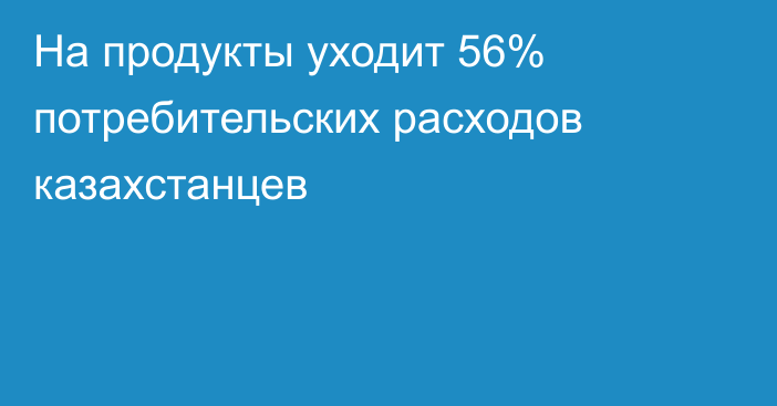 На продукты уходит 56% потребительских расходов казахстанцев