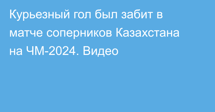 Курьезный гол был забит в матче соперников Казахстана на ЧМ-2024. Видео