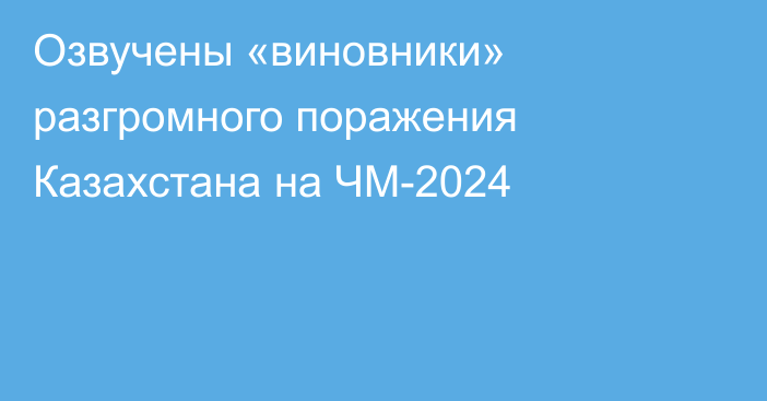 Озвучены «виновники» разгромного поражения Казахстана на ЧМ-2024