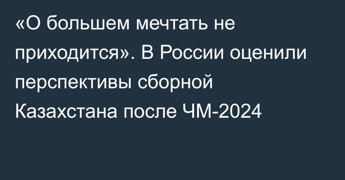 «О большем мечтать не приходится». В России оценили перспективы сборной Казахстана после ЧМ-2024